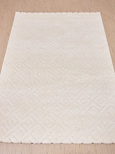 Ковер с геометрическим рисунком Sofia 0E426A White-White
