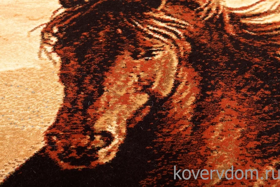 Шерстяной пейзажный ковер Hunnu 6S1137 122 скакун