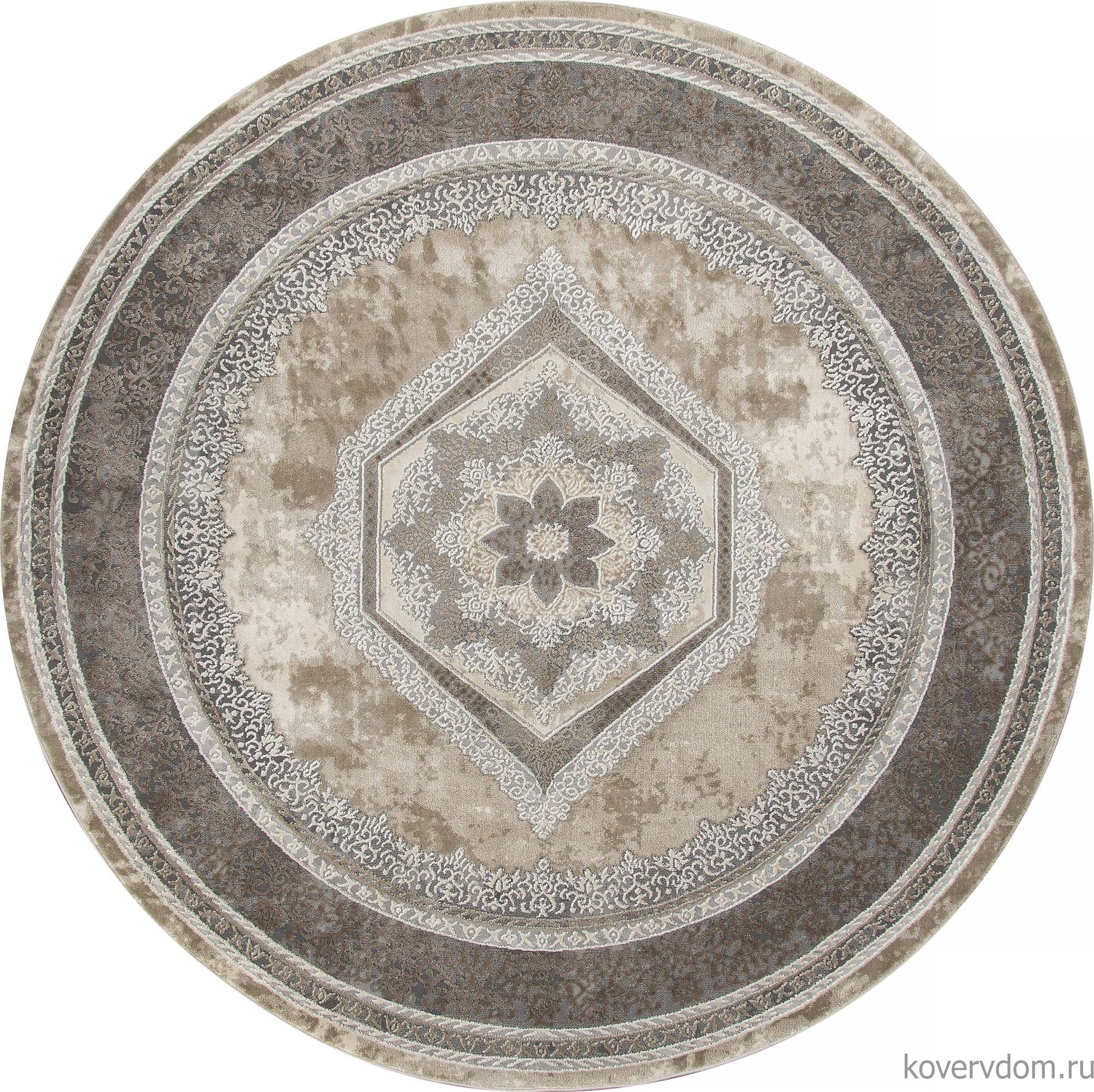Ковер ARMINA 04037C GREY / BROWN Круг Ковер ARMINA 04037C GREY / BROWN Круг
