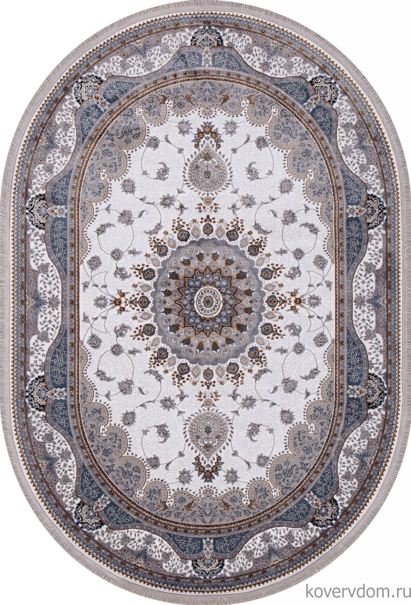 Ковер CASABLANKA 9733A WHITE / WHITE Овал Ковер CASABLANKA 9733A WHITE / WHITE Овал