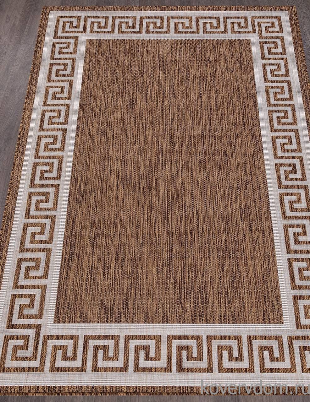 Ковер циновка VEGAS S002 BROWN-CREAM