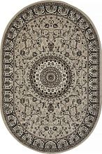 Овальный ковер серый GAVANA-A D409 BEIGE Овал