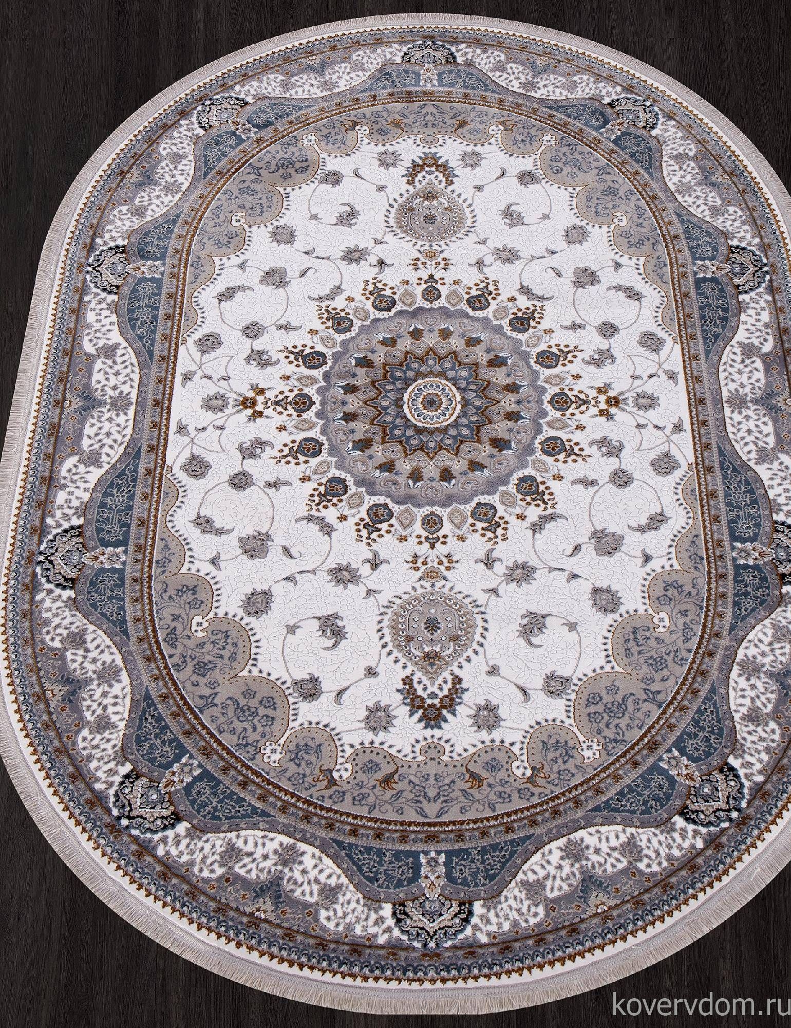 Ковер CASABLANKA 9733A WHITE / WHITE Овал Ковер CASABLANKA 9733A WHITE / WHITE Овал