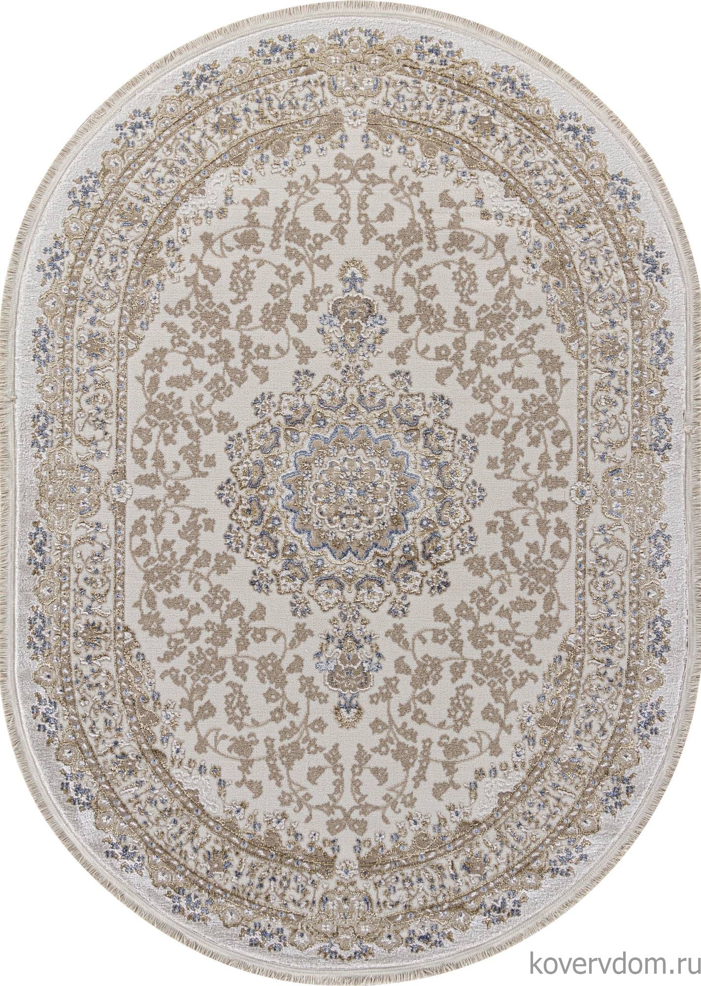 Ковер MOSSO 27239A CREAM / BLUE Овал