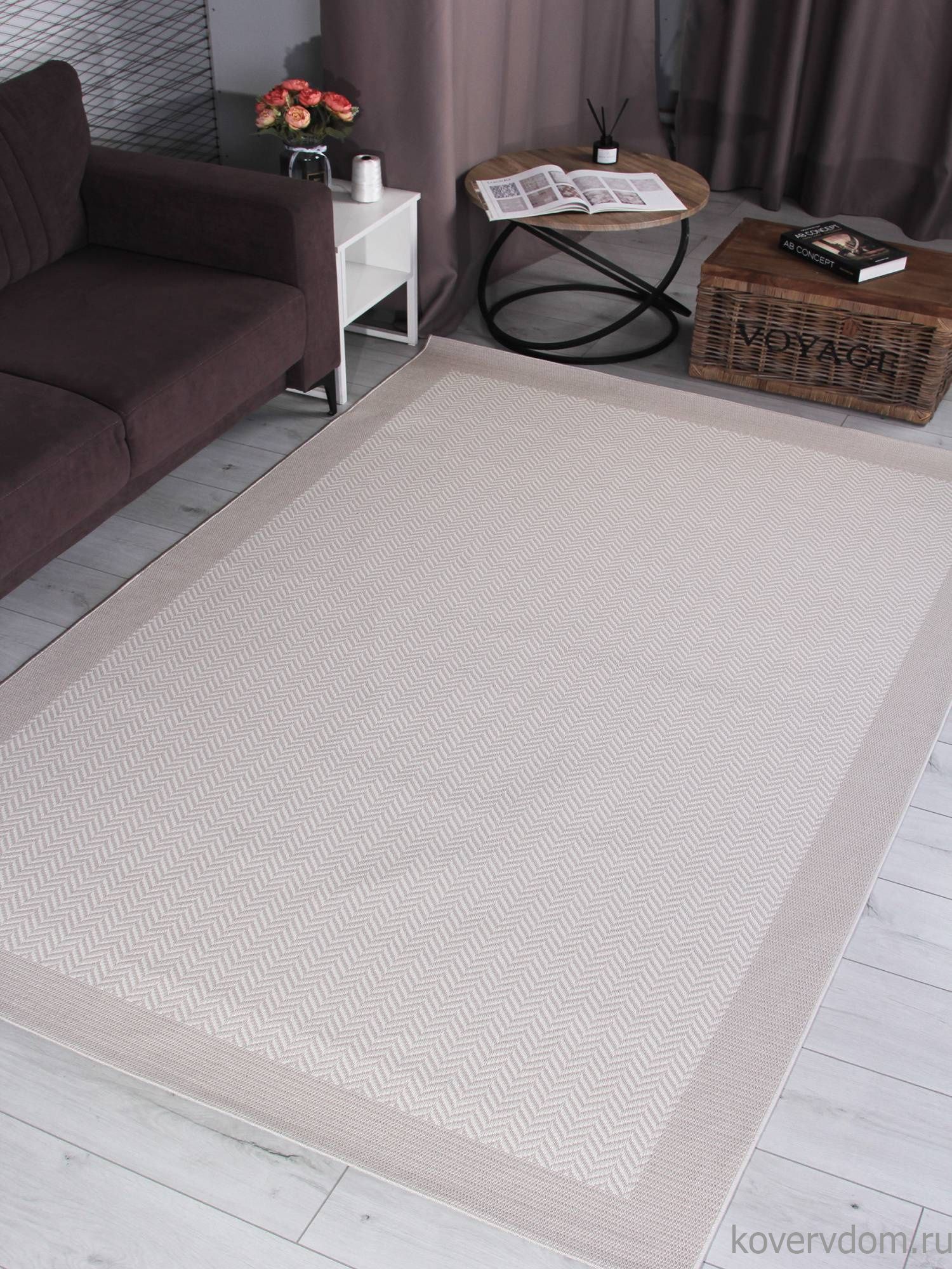Ковер-циновка ECO 2002A BEIGE