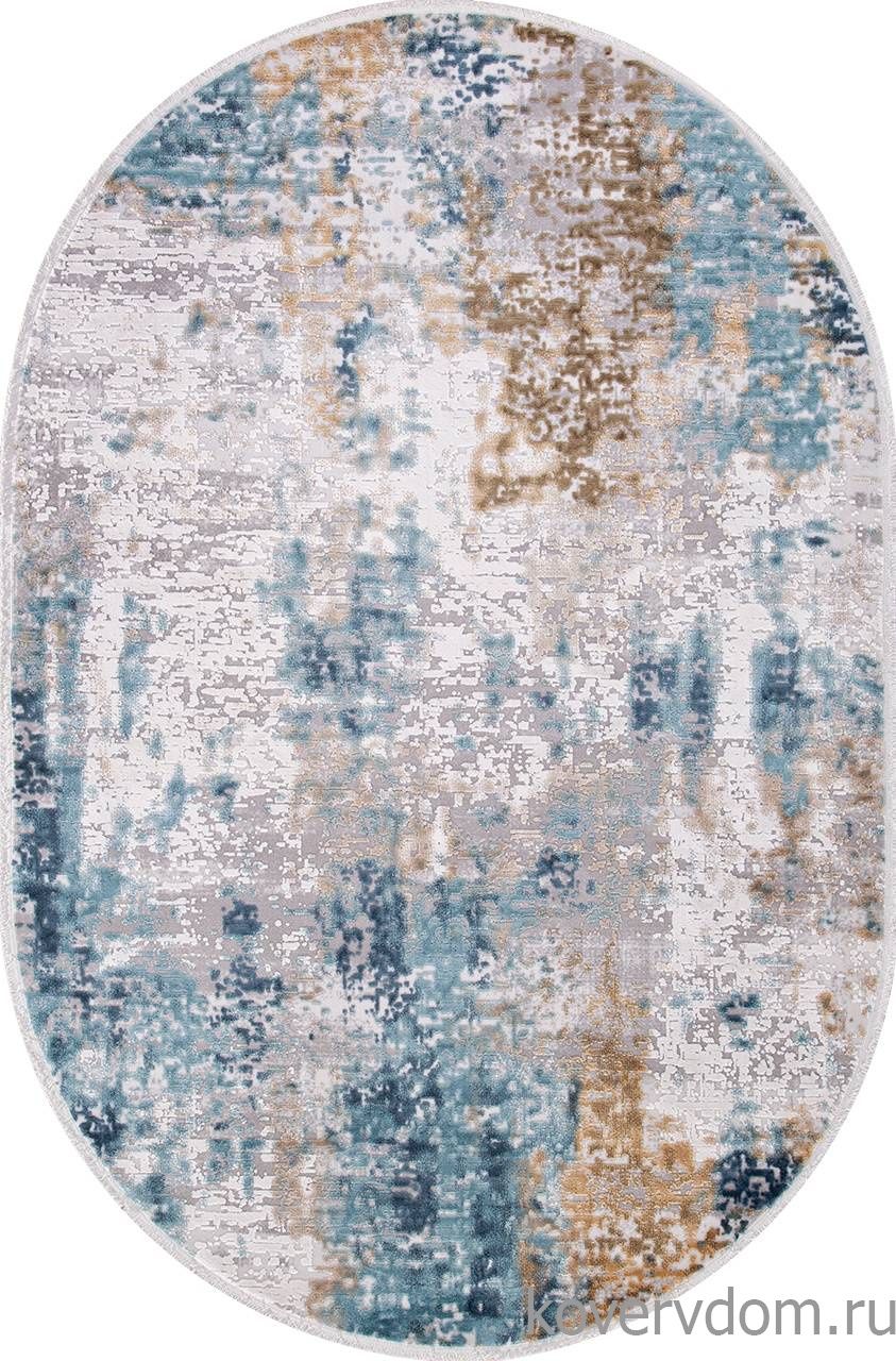 Ковер ALLURES 12004 CREAM / BLUE Овал Ковер ALLURES 12004 CREAM / BLUE Овал