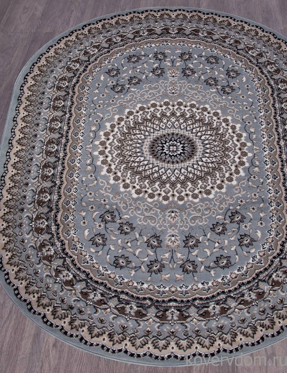 Ковер SIERRA-A D504 BLUE-BROWN 2 Овал