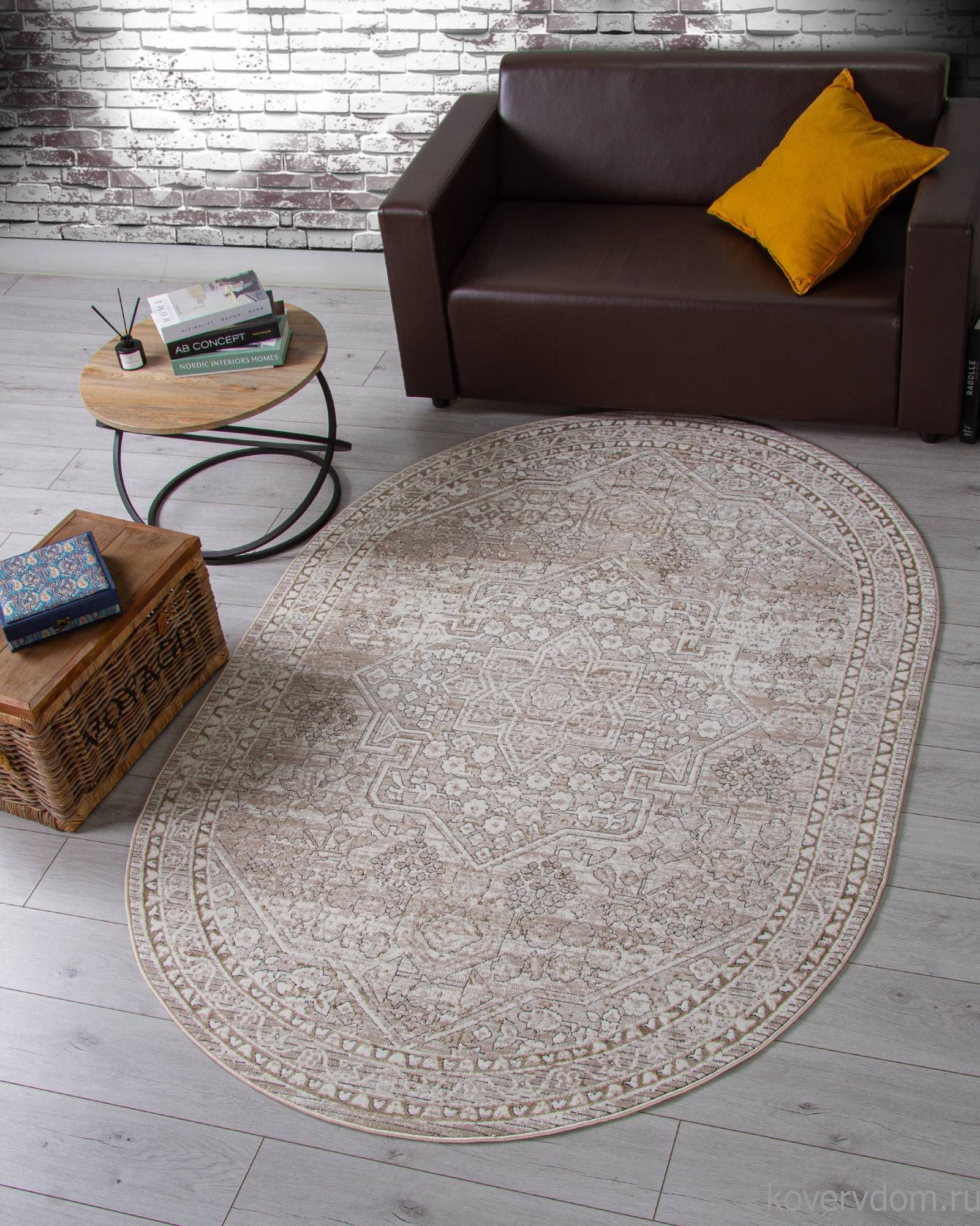 Ковер NOVA 04293A BEIGE FDY / CREAM HB Овал