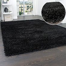 Ковер Шегги длинноворсовый SHAGGY УЛЬТРА черный