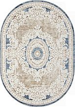 Ковер ANTEP-A O1701 630 CREAM / BLUE Овал