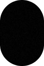 Ковер Шегги длинноворсовый SHAGGY УЛЬТРА черный ОВАЛ