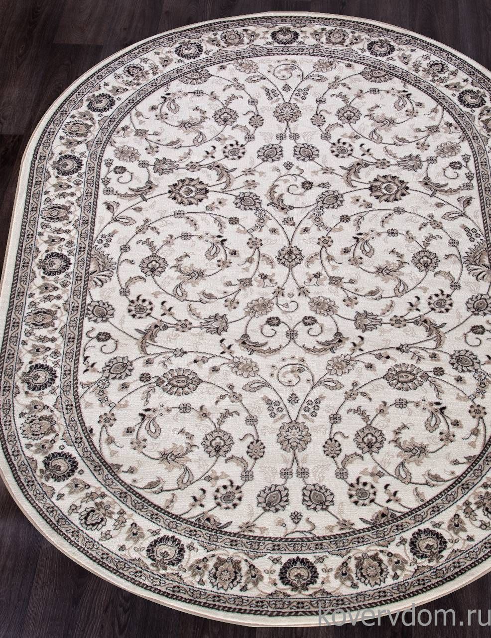 Ковер VALENCIA DELUXE D251 CREAM-BROWN Овал Ковер VALENCIA DELUXE D251 CREAM-BROWN Овал