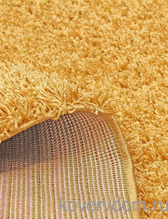Ковер длинноворсовый SHAGGY УЛЬТРА желтый ОВАЛ